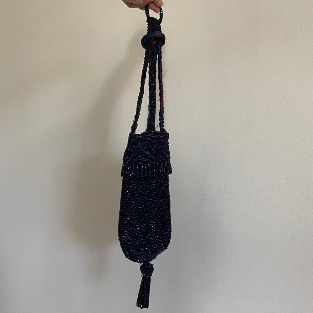 Vintage 1920s Flapper Hand Beaded Pouch Purse - Picture 7 of 11
